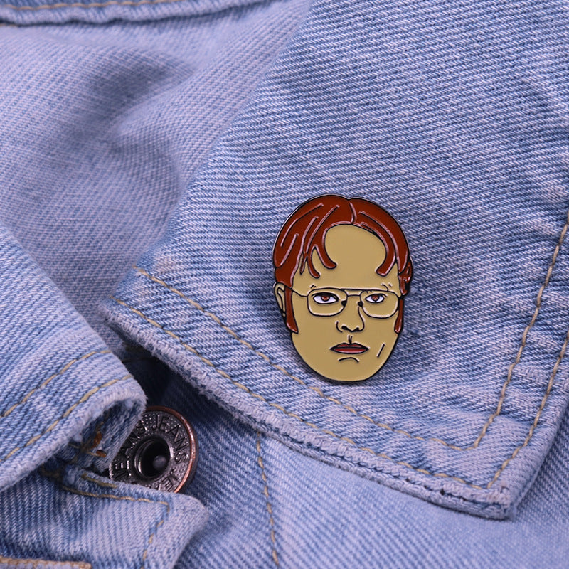 Funny Dwight Schrute Pin Brooch
