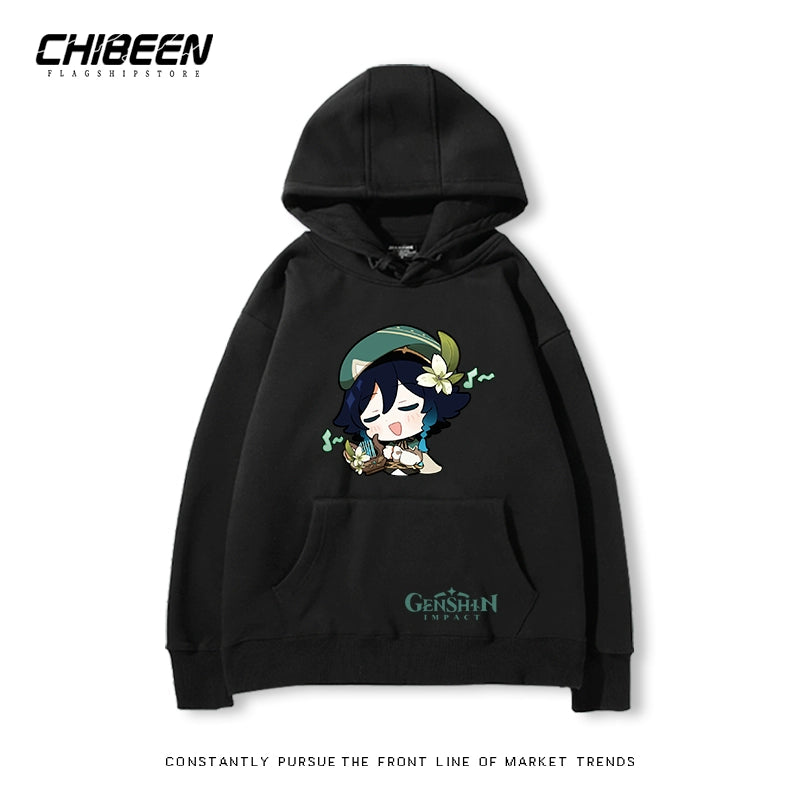 Unisex Venti Game Print Pullover Hoodie