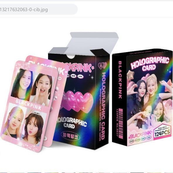 124pcs KPOP Holographic Cards