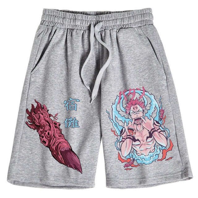 Casual Anime Sports Men's Loose Shorts