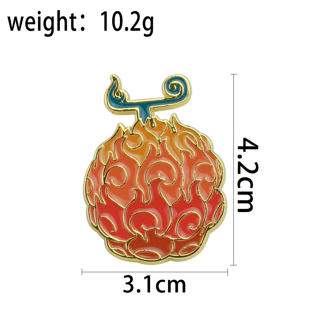 Lovely Devil Fruit Badge Brooch