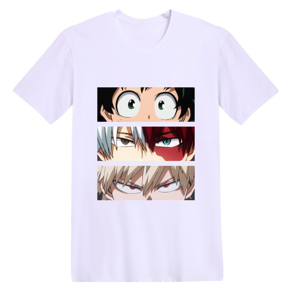 Unisex Anime Pattern Print Short Sleeve T-Shirt