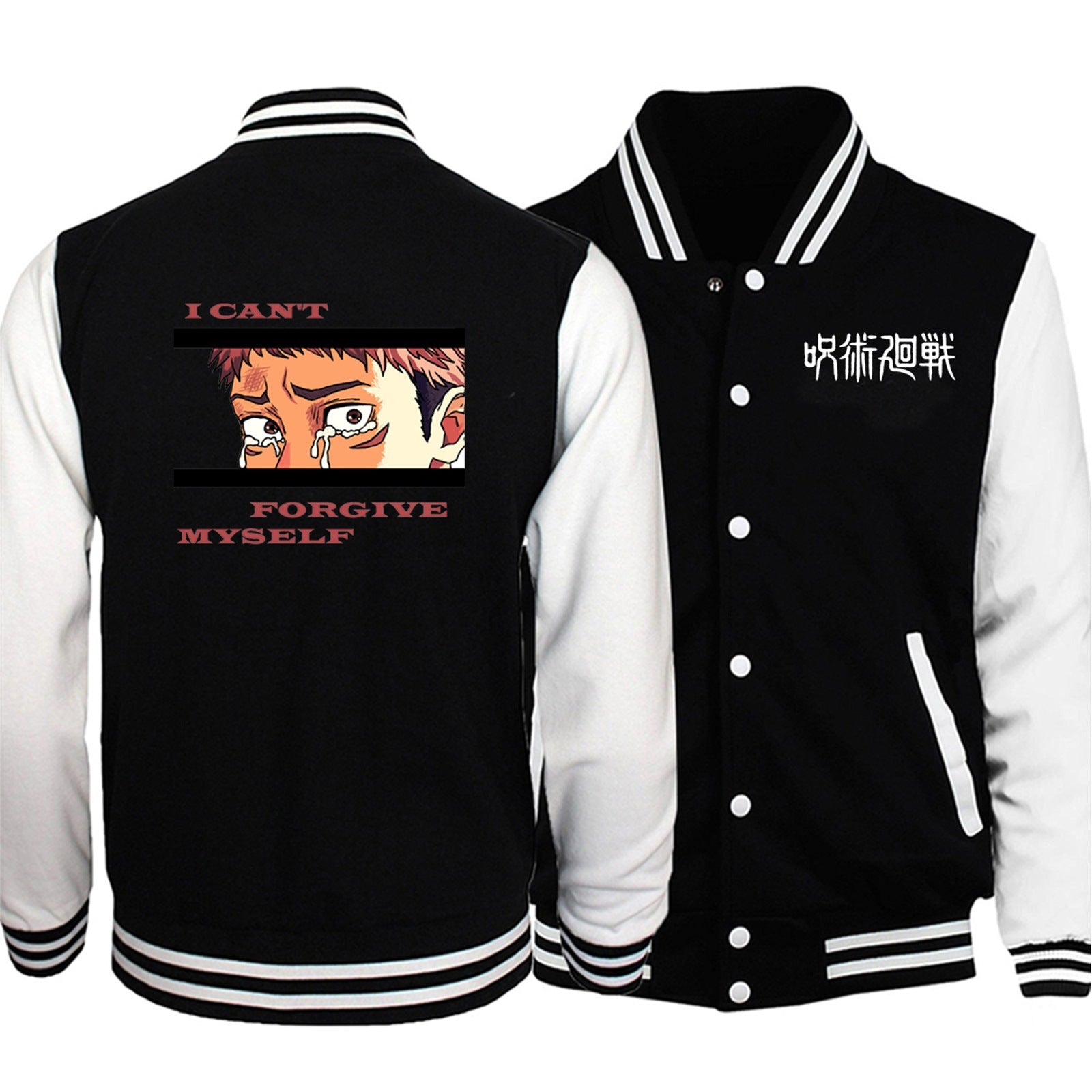 Unisex Casual Anime Print Baseball Jacket