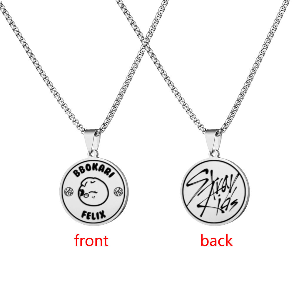 SKZ Name Tag Pendant Necklace