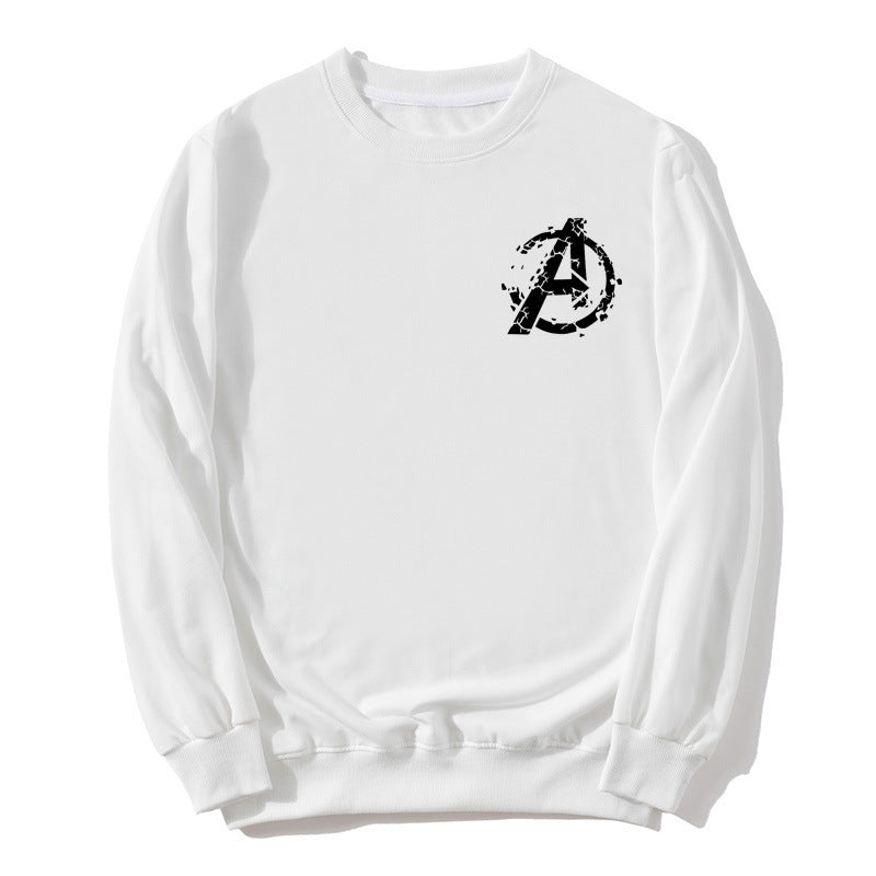 Unisex Avengers Logo Printed Round Neck Sweatshirt