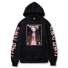 Unisex Anime Printed Pullover Loose Hoodie