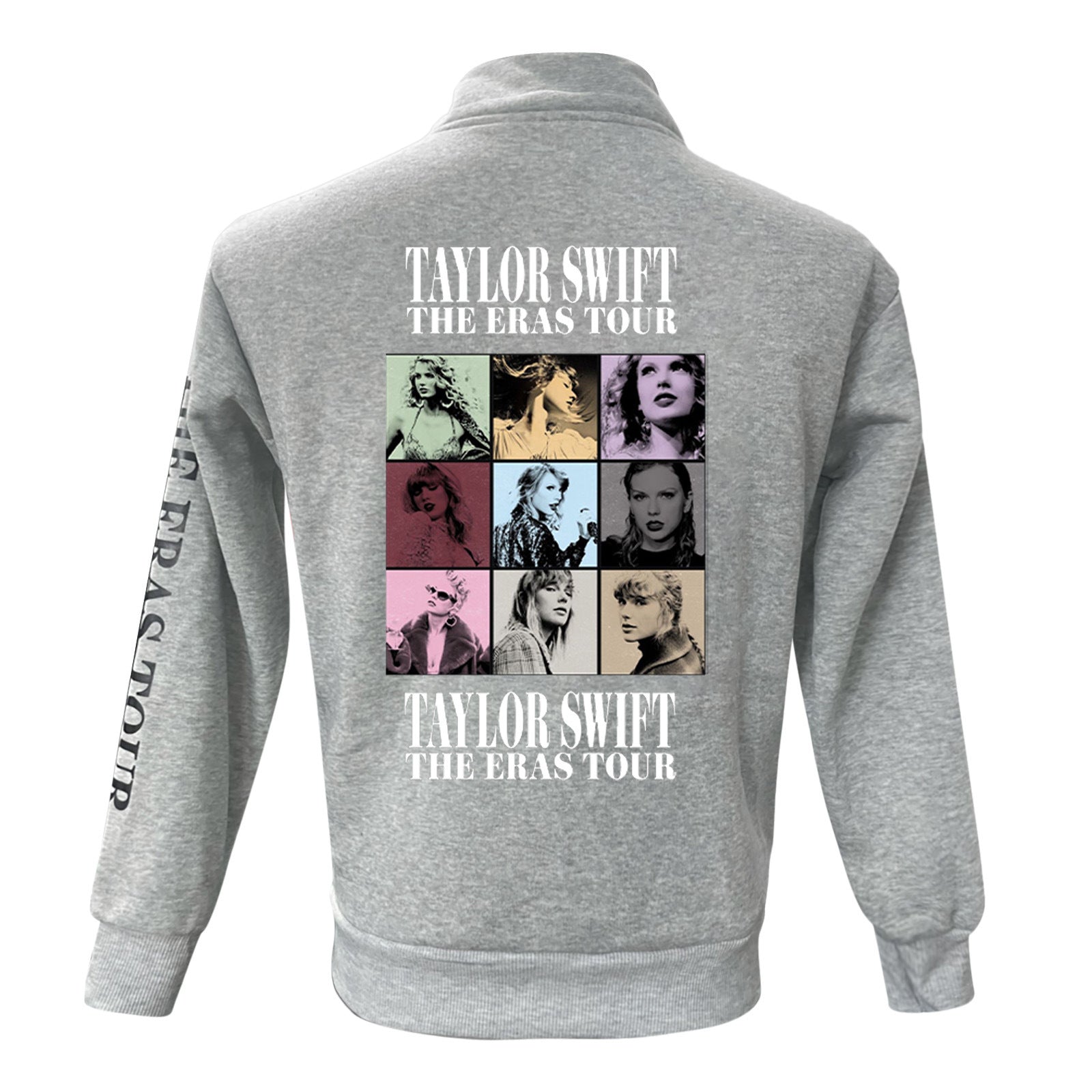 Casual Taylor Stand-up Collar Printed Pullover Sweatshirt