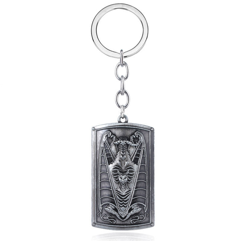 Retro Game Metal Keychain Pendant