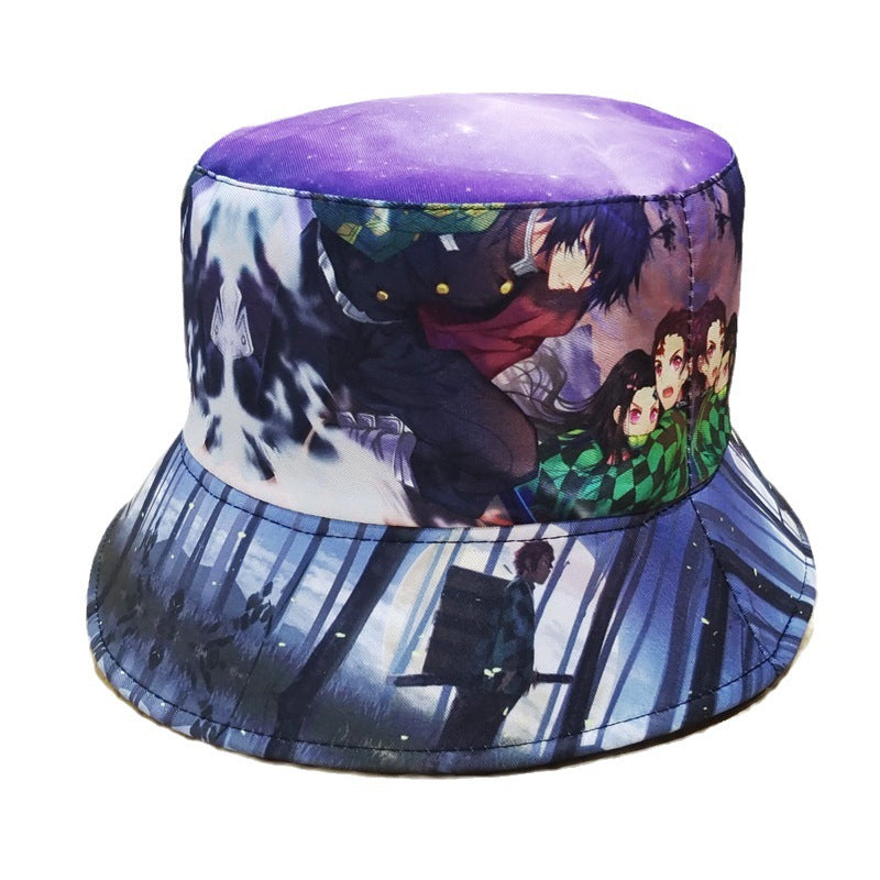 Casual Anime Printed Bucket Hat