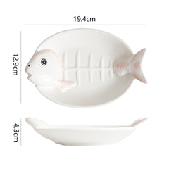 Creative Ceramic Salmon Sushi Plate