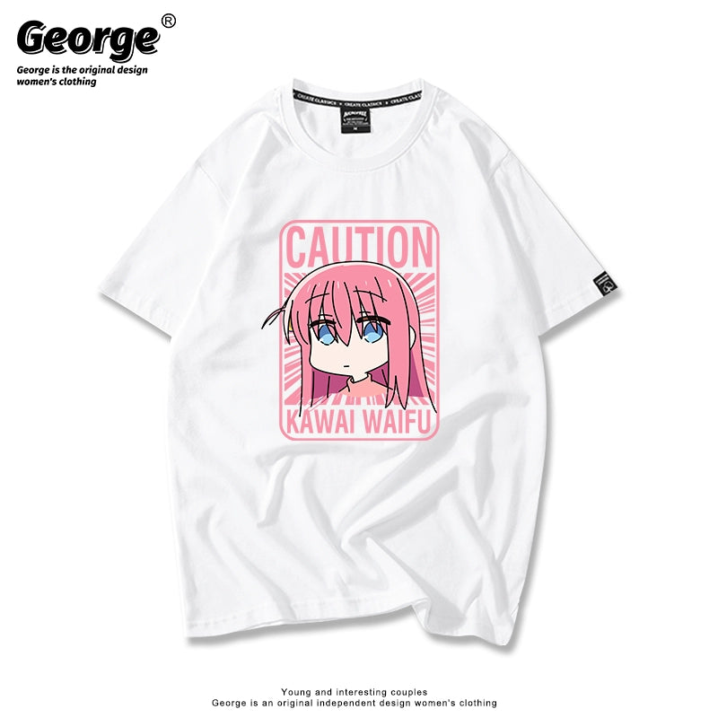 Cute Anime Graphic Short-sleeved T-shirt