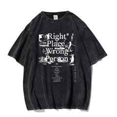 Unisex RM Kpop Poster Graphic Washed T-shirt