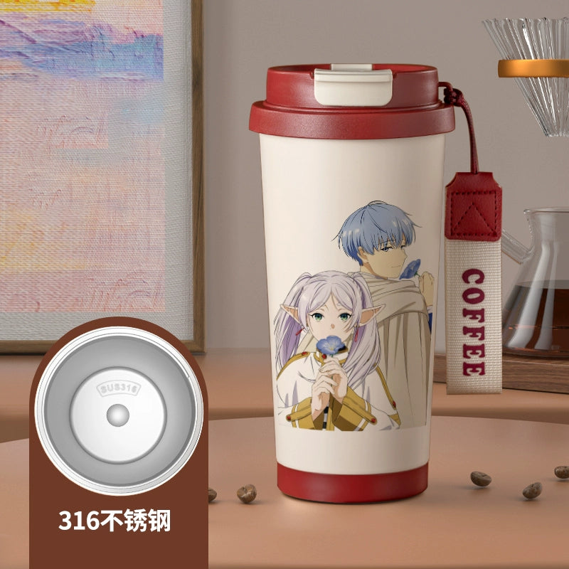 Anime Printed Coffee Thermos Cup