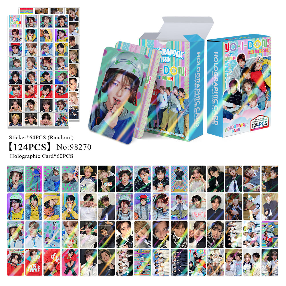 124PCS NCT WISH YO-I-DON! Holographic Photocard Stickers