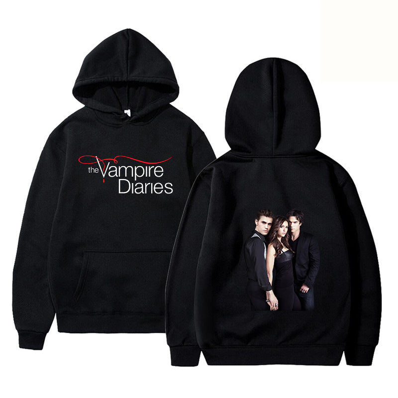 TVD Logo Printed Casual Hoodie