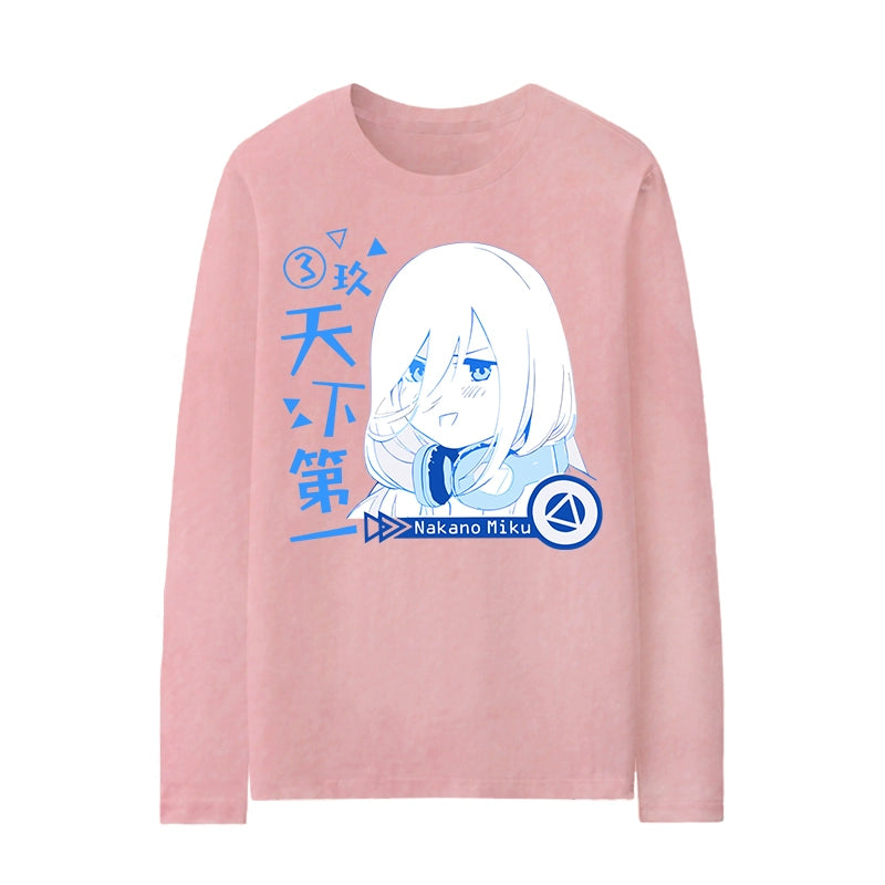 Men's Anime Long-sleeved Cotton T-shirt