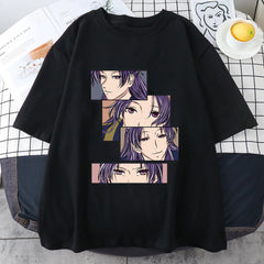 Casual Anime Graphic Printed T-Shirt
