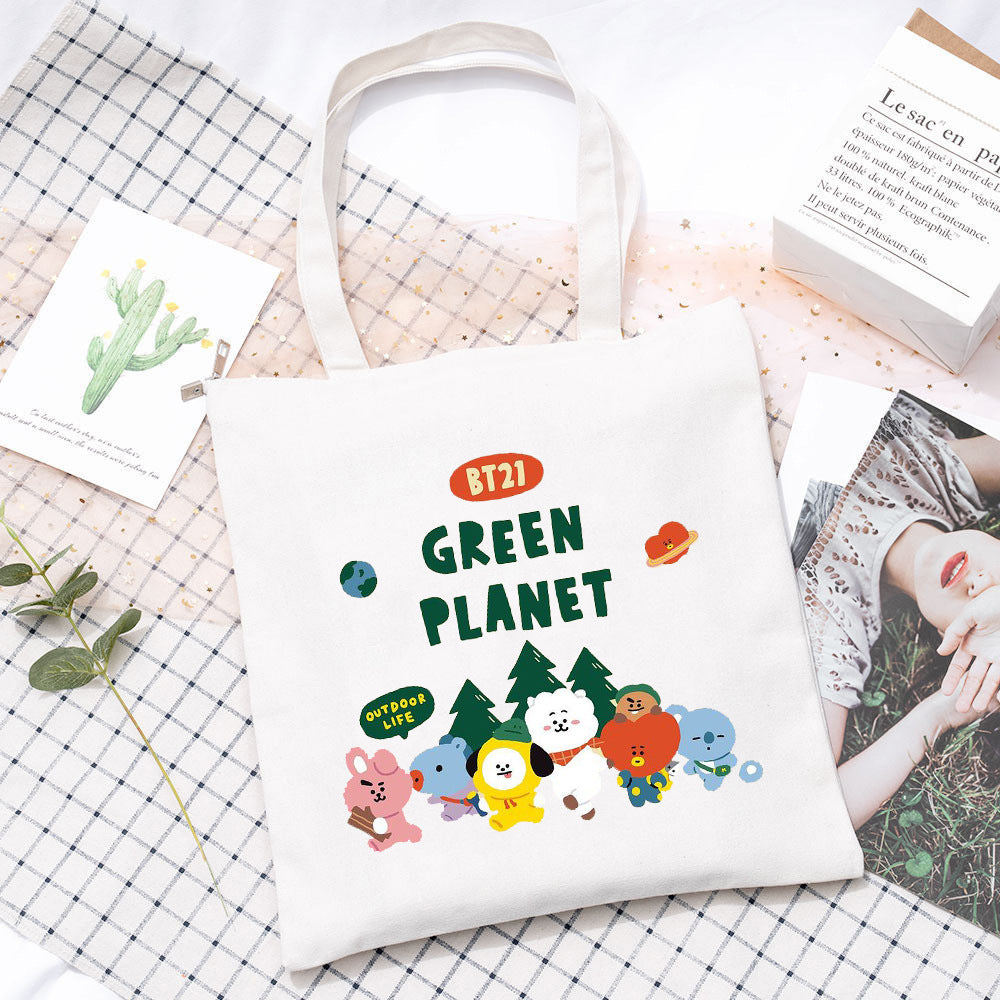 Kpop The Green Planet Shoulder Canvas Bag