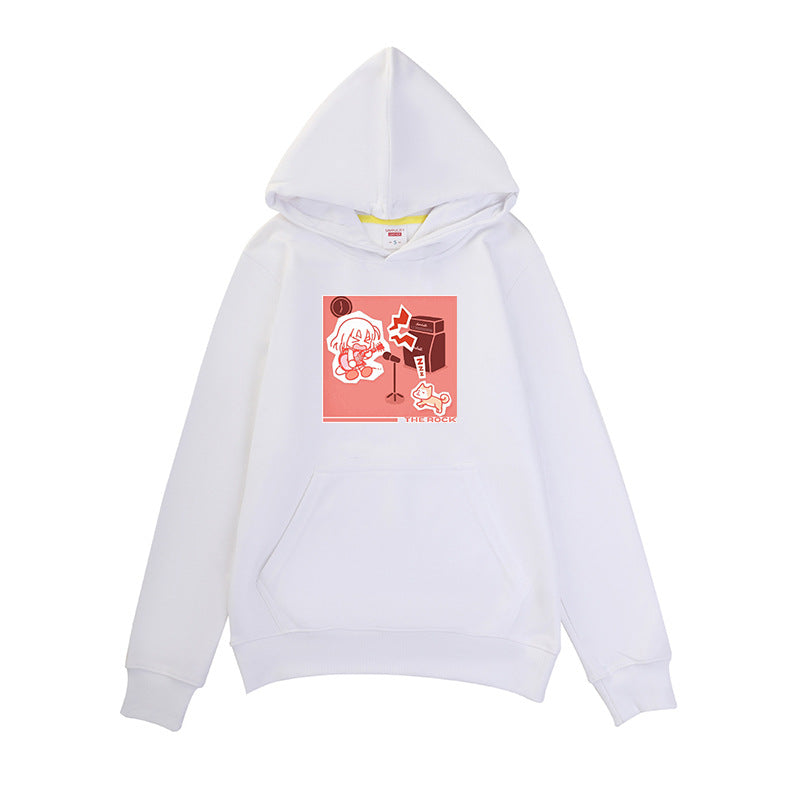 Unisex Japanese Fashion Letter Print Relaxed Hoodie