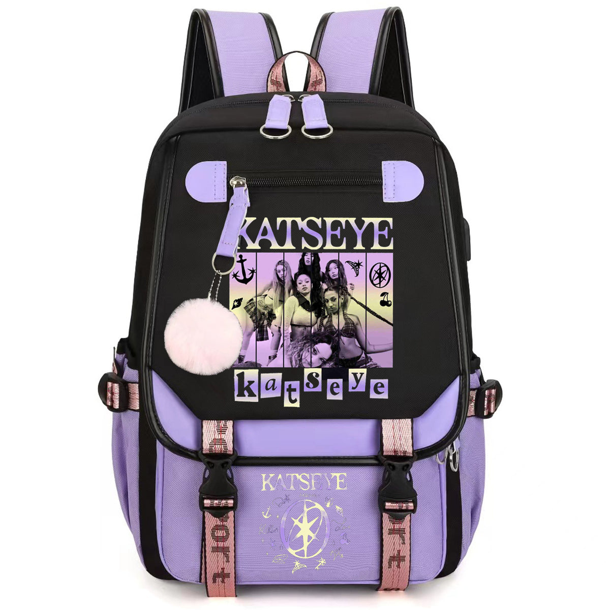 Katseye Print School Bag Backpack