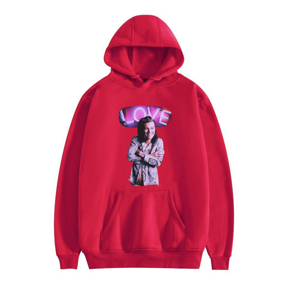 Women's Harry Print Long-sleeved Pullover Pocket Hoodie