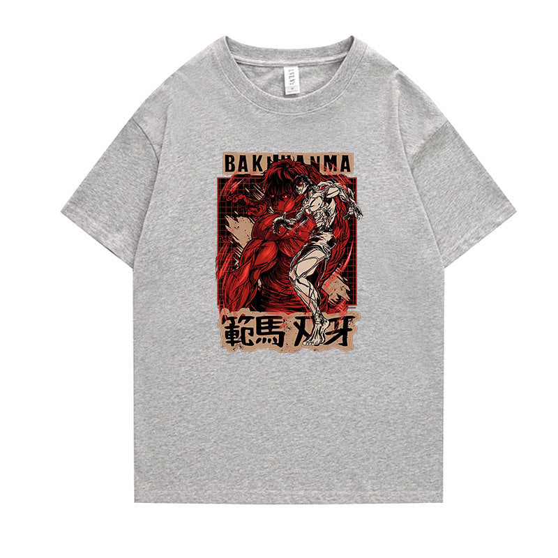 Unisex Baki Anime Short Sleeve Loose T-Shirt