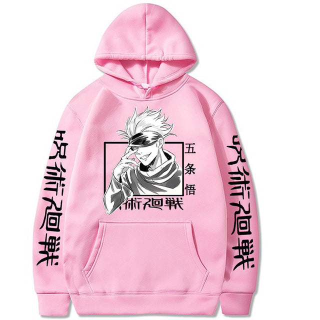 Unisex Anime Graphic Print Loose Hoodie