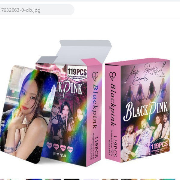 124pcs KPOP Holographic Cards