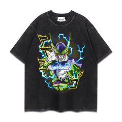 Vintage Anime Washed Short-sleeved Loose T-shirt