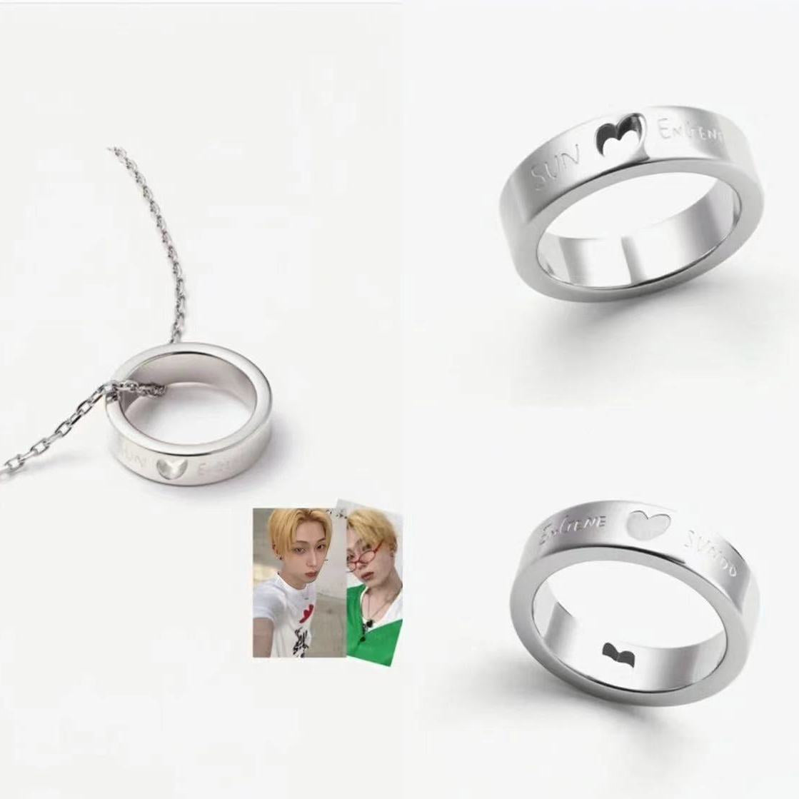 Chic Kpop Ring Pendant Necklace