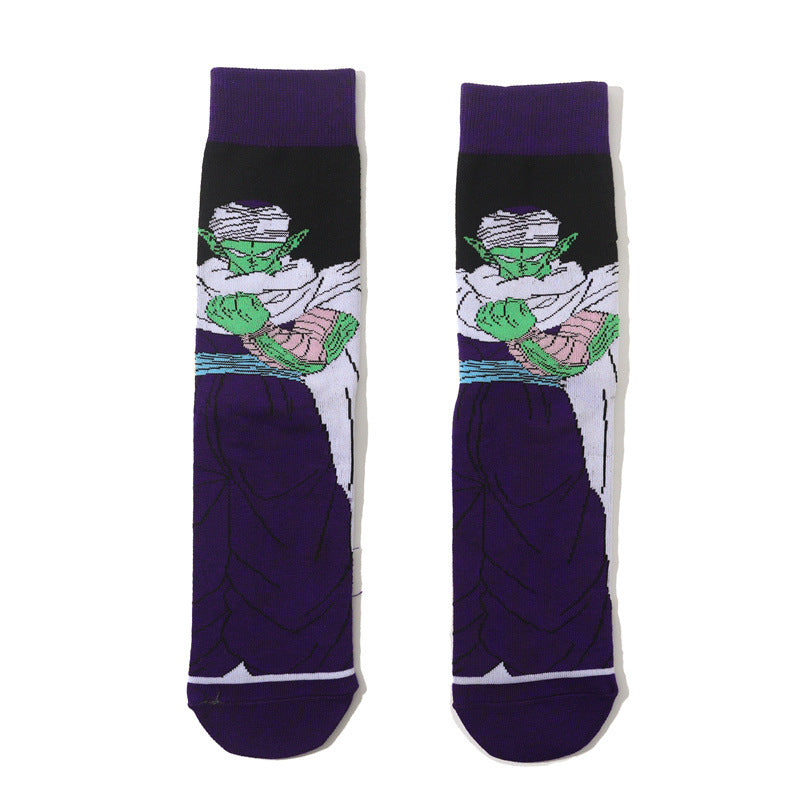 Trendy Anime Cotton Medium Tube Socks