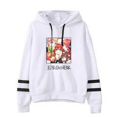 Women's Anime Printed Loose Striped Hoodie