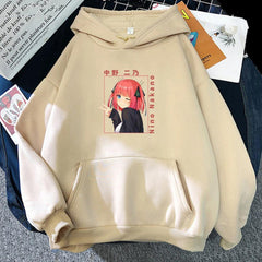 Unisex Anime Nino Nakano Printed Loose Hoodie