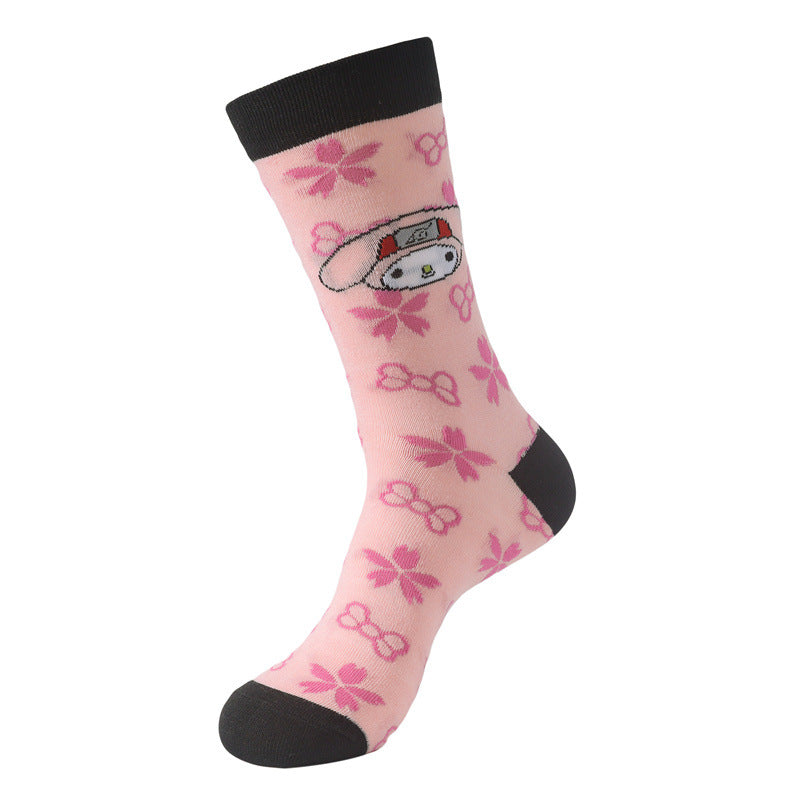 Cute Anime Pattern Mid Length Socks