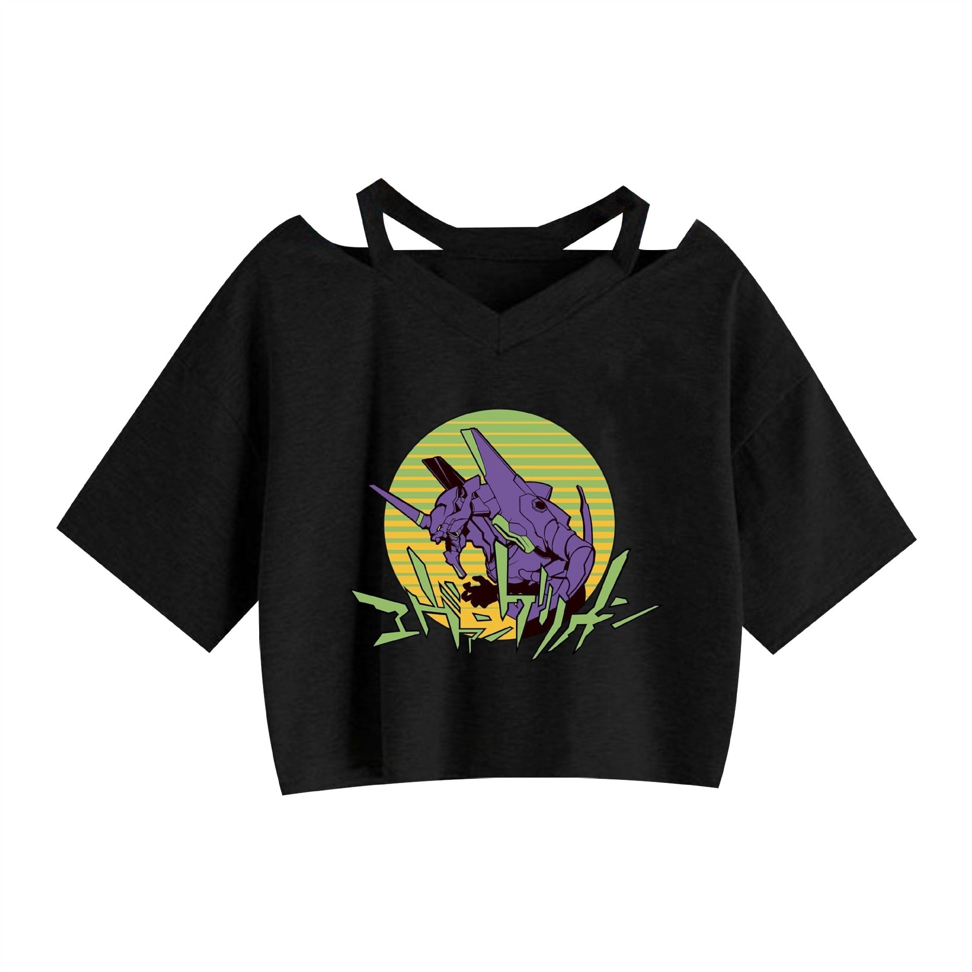 Women's Anime Short-sleeved Crop Top