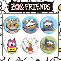 GD ZOA Badge Mirror Keychain Set
