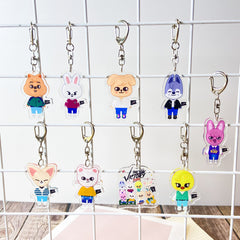SKZ Cute Acrylic Backpack Pendant Keychain