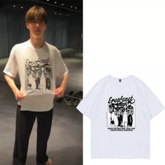 PLANET6EXhOrizon Printed Cotton Short-sleeved T-shirt