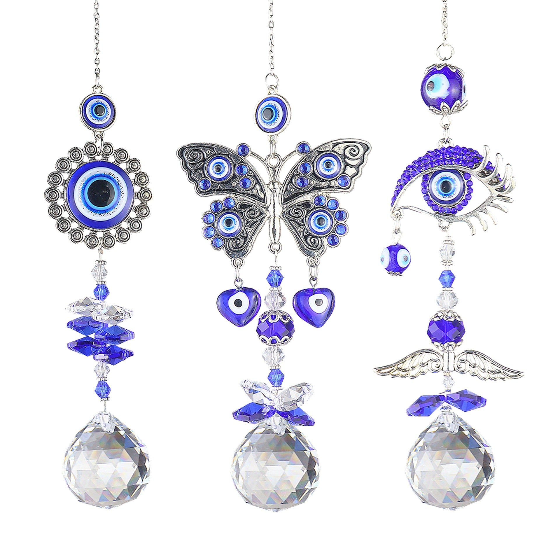 Crystal Demon's Eye Sun Catcher Pendant