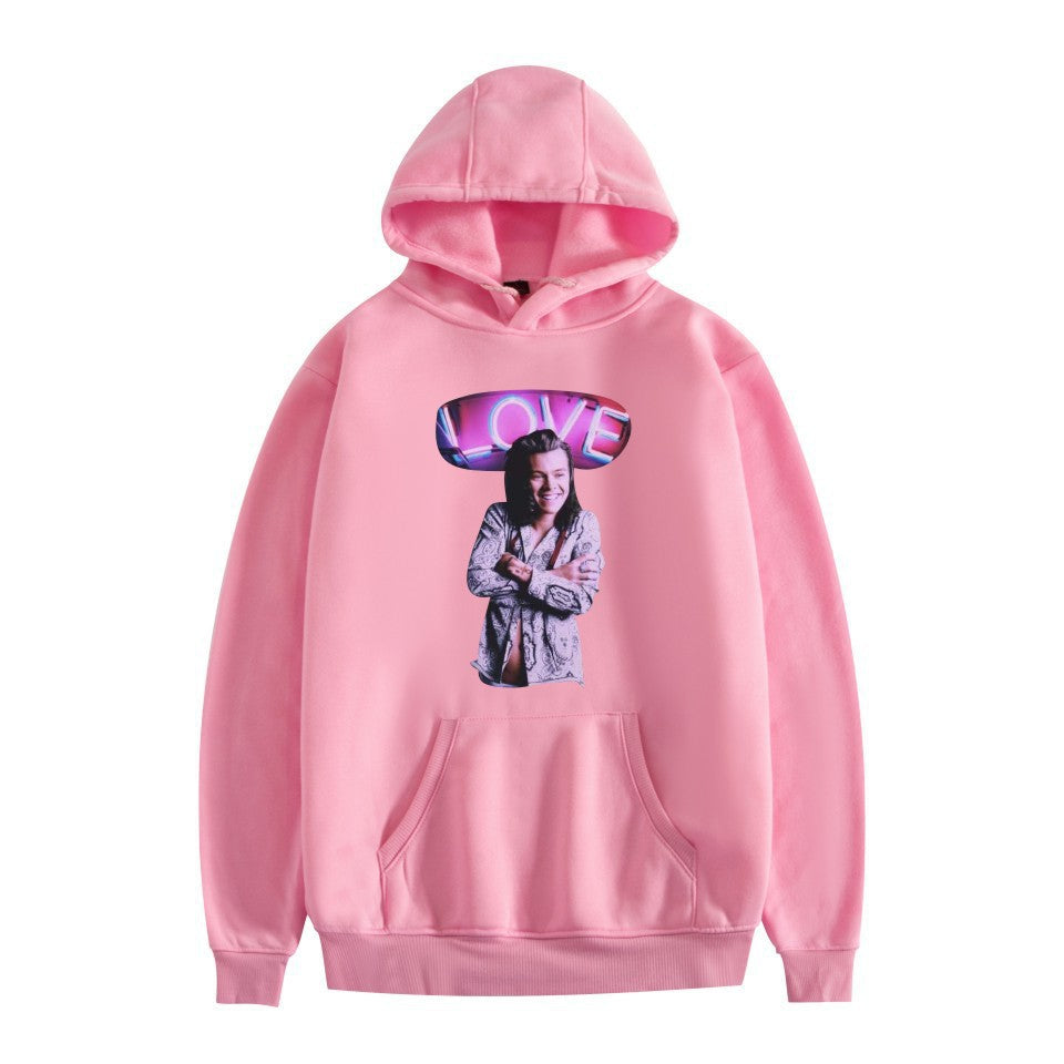 Women's Harry Print Long-sleeved Pullover Pocket Hoodie