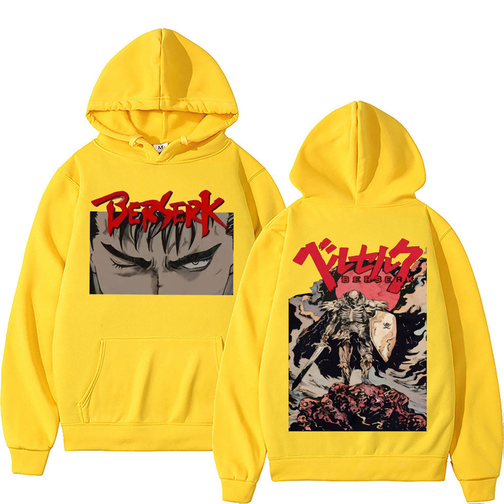 Casual Anime Guts Graphic Loose Hoodie