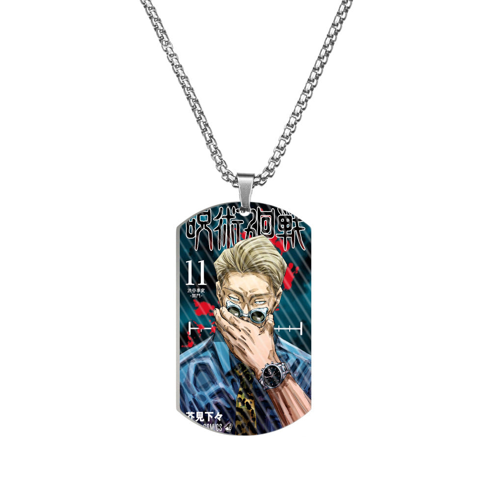 Cool Anime Printed Dog Tag Necklace