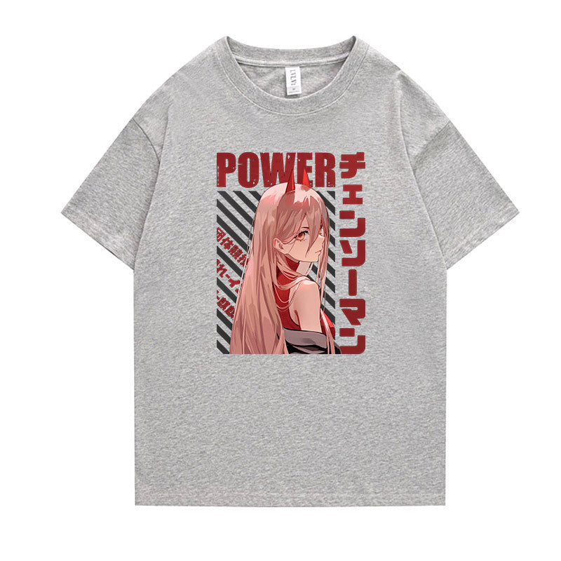 Unisex Anime Graphic Print Short-sleeved T-shirt