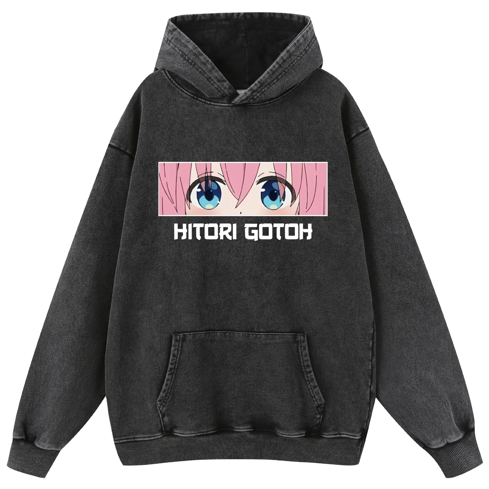Retro Anime Pattern Washed Cotton Hoodie