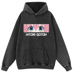 Retro Anime Pattern Washed Cotton Hoodie