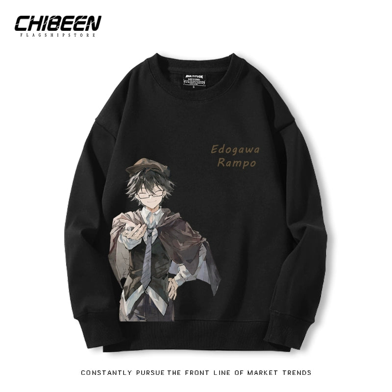 Unisex Anime Round Neck Cotton Sweatshirt