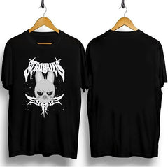 Kpop Cartoon Black Short-sleeved T-shirt Top