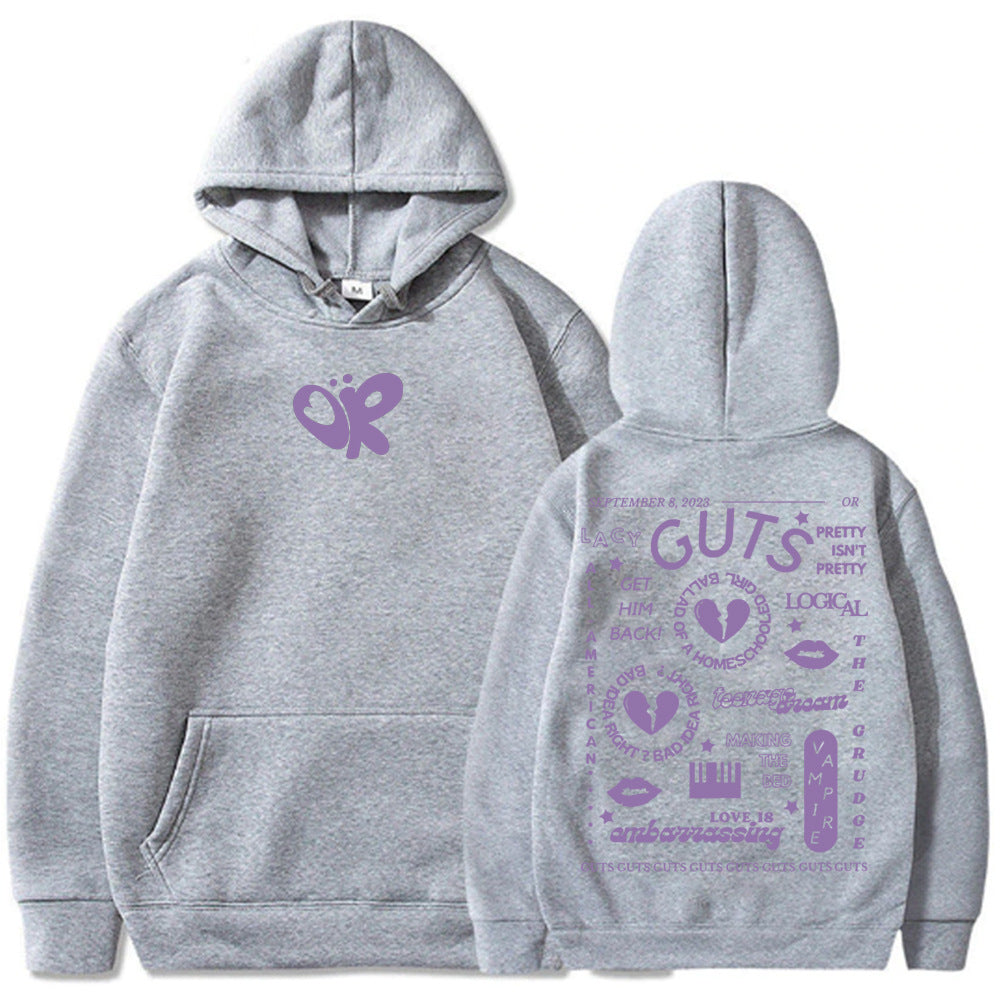 Casual Guts Olivia Printed Loose Hoodie