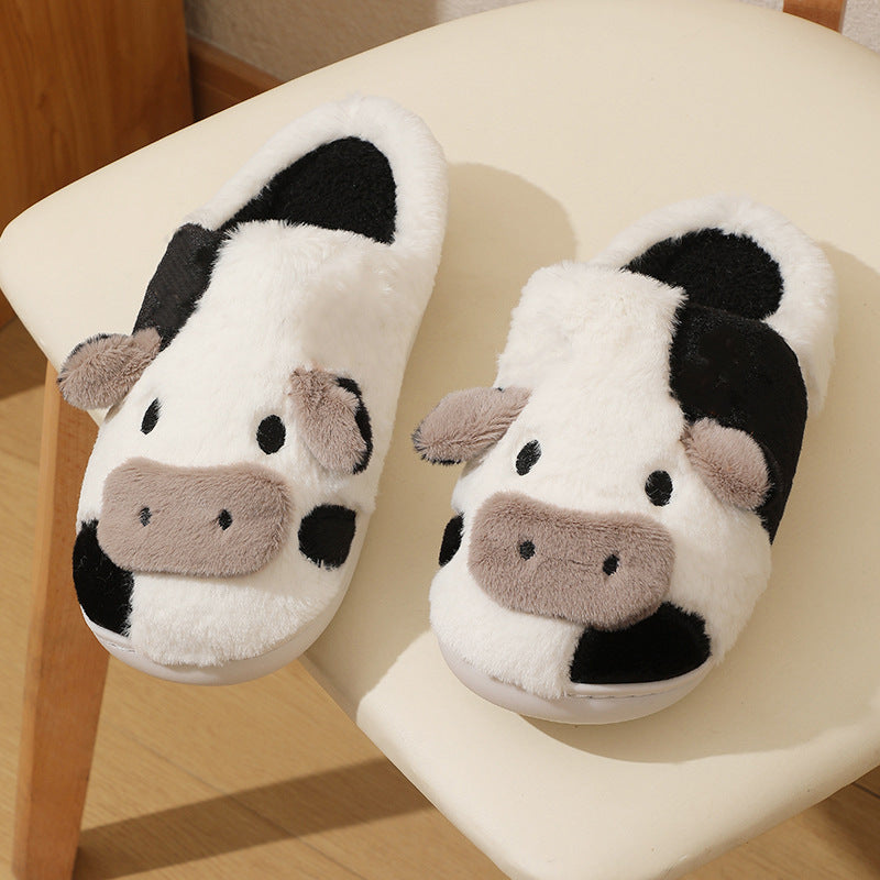 Cartoon Cow Cotton Slippers