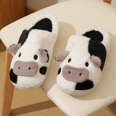 Cartoon Cow Cotton Slippers